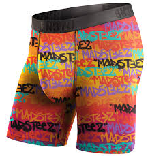 BN3TH CLASSIC BOXER BRIEF: MADSTEEZ RAINBOW GRAFFITI BLACK