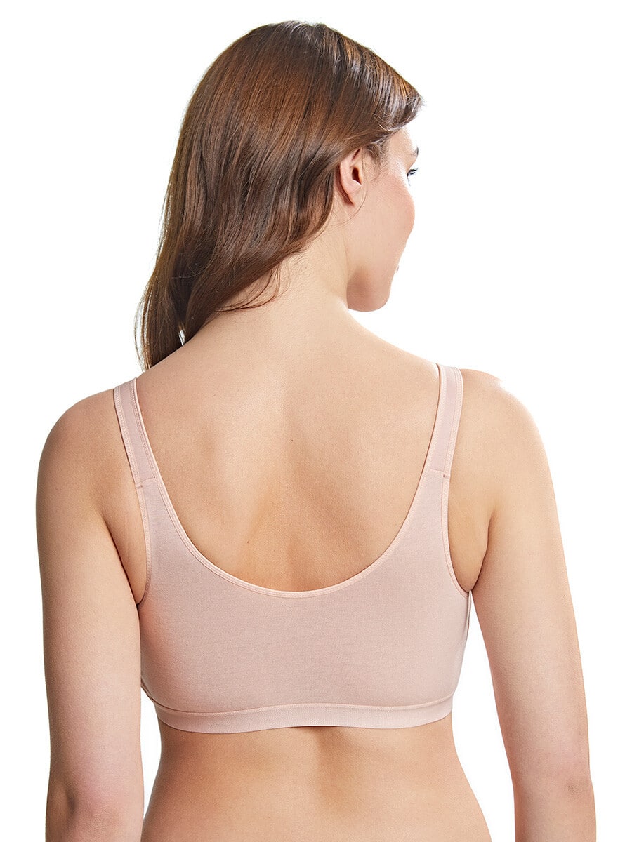Royce Comfi-Bra Front Fastening Cotton Bra in Blush