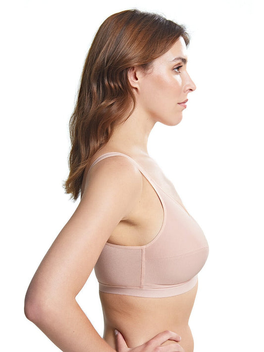 Royce Comfi-Bra Front Fastening Cotton Bra in Blush