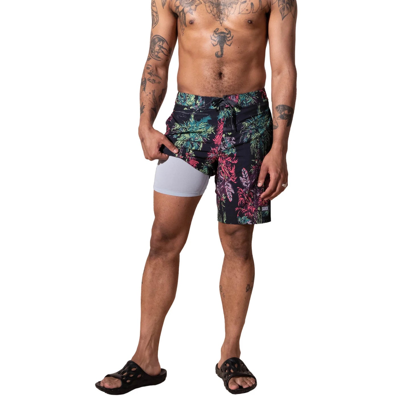 SAXX Betawave Swim Boardshort 9" with liner Jungle Print