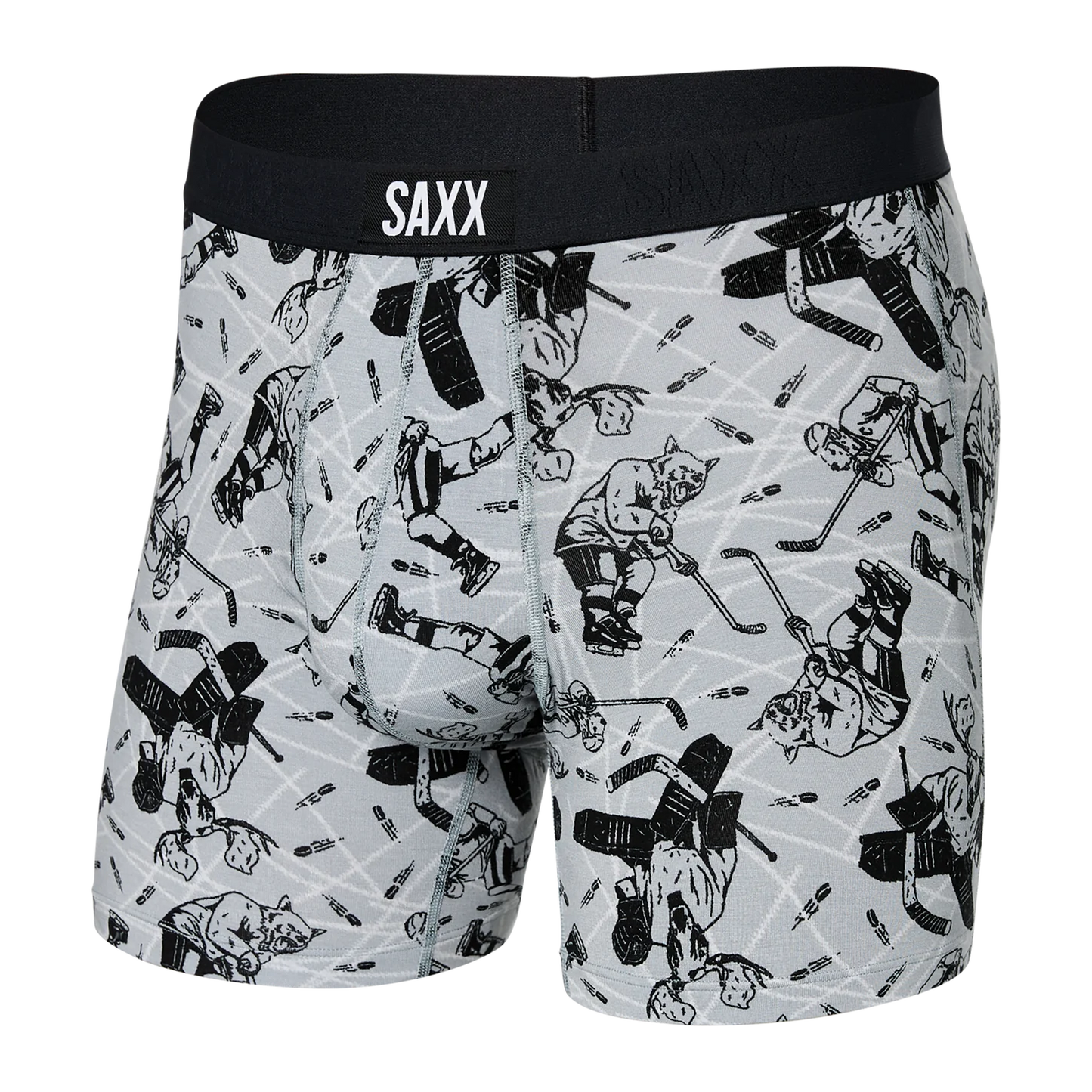 SAXX VIBE SUPER SOFT Boxer Brief / Wild Slapshot- Liner Grey