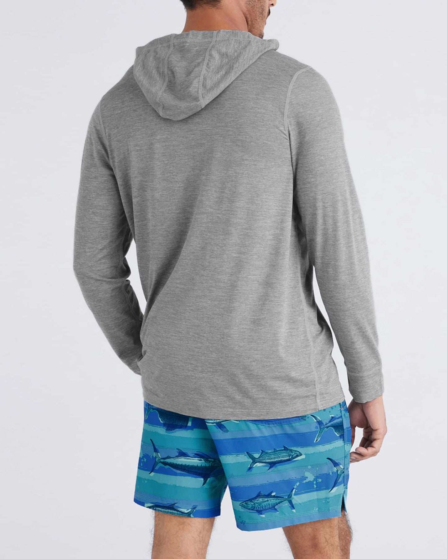 SAXX Oh Buoy 2N1 Stretch Swim Volley 7" with liner in Fish On- Blue Moon