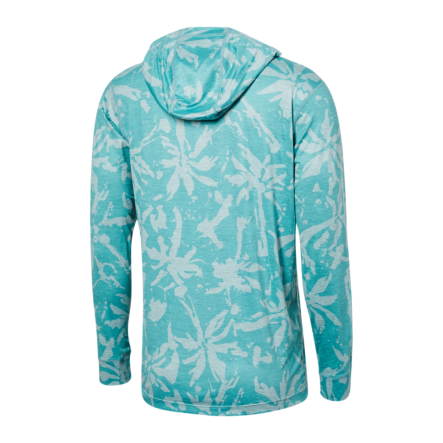 SAXX DROPTEMP™ ALL DAY COOLING Hoodie / Splash Palms- Light Aqua Heather
