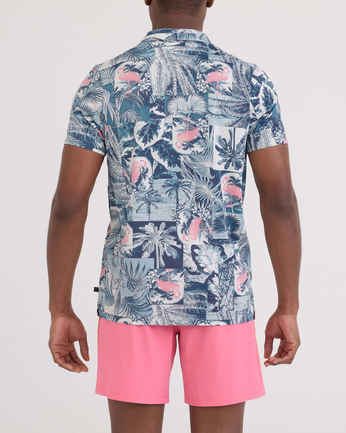 SAXX DropTemp® Dry UPF Performance Resort Polo Botanique-Washed Indigo