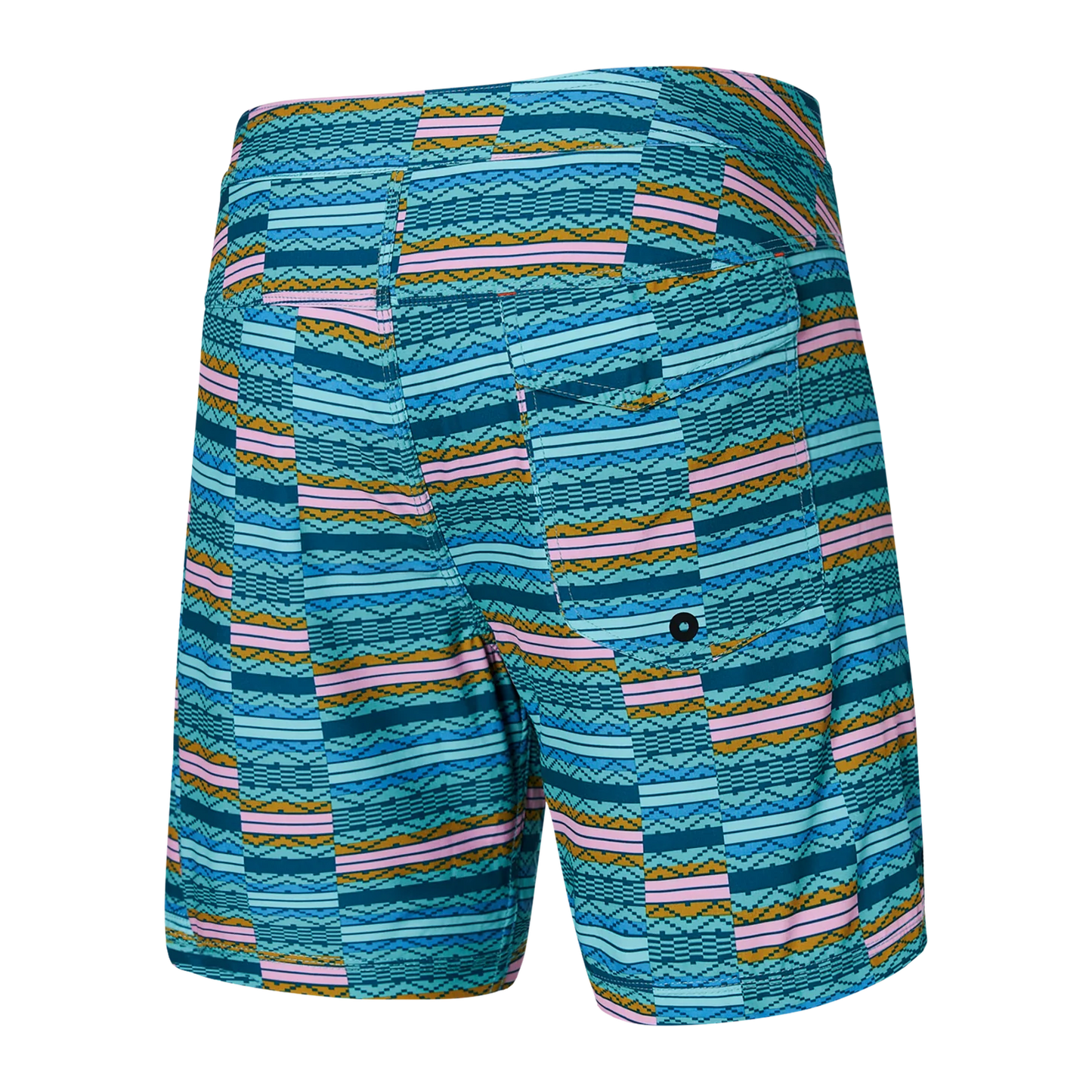 SAXX BETAWAVE Swim Shorts 7" / Asher Stripe- Sea Foam