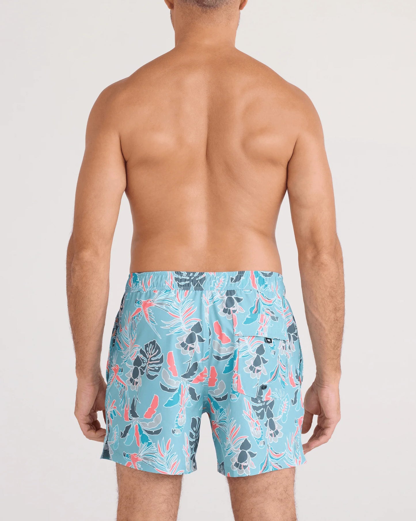 SAXX Oh Buoy 2N1 Classic Swim Trunk with Liner 5" in Island Tropic