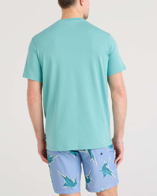 SAXX DropTemp® Cooling Cotton Cooling Cotton Tee in Sea Foam