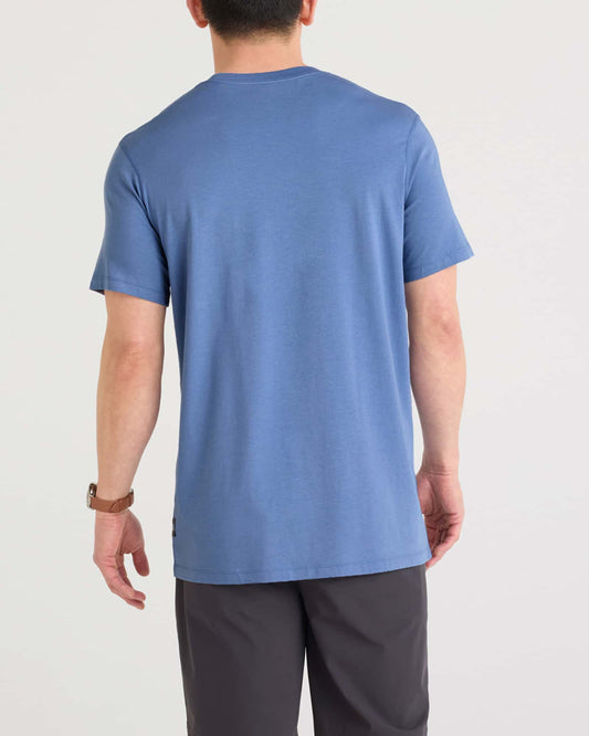 SAXX DropTemp® Cooling Cotton Cooling Cotton Tee in Tidal Blue