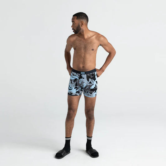 SAXX VIBE Super Soft Boxer Brief in Blue Camo Flora