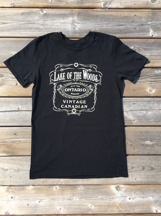 Vintage Canadian Lake of the Woods in Black
