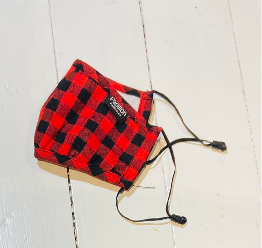 Youth Plaid Mask with Adjustable Ear Pieces