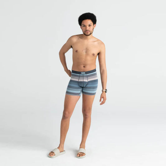 SAXX VIBE Super Soft Boxer Brief / Hazy Stripe- Washed Blue