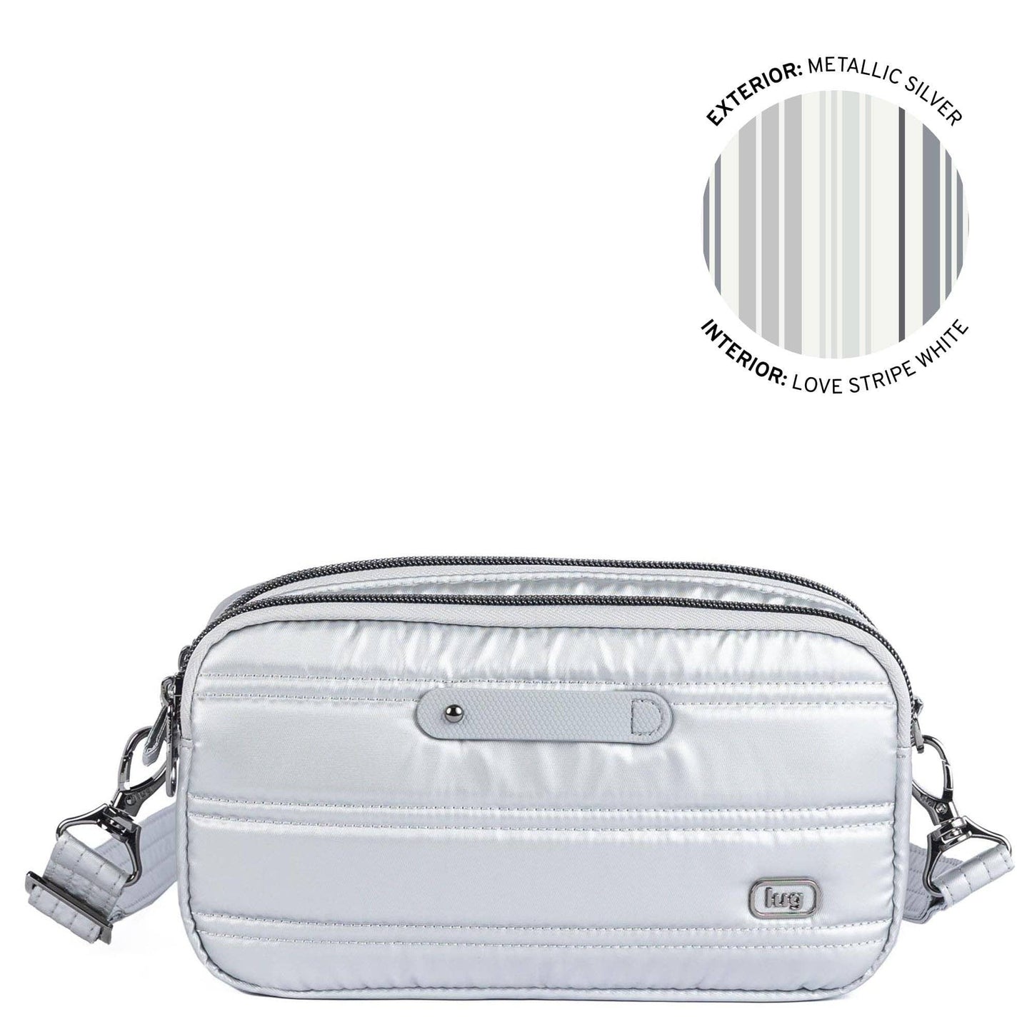 LUG Coupe XL Plus Convertible Crossbody Bag with Charm Bar: BLACK