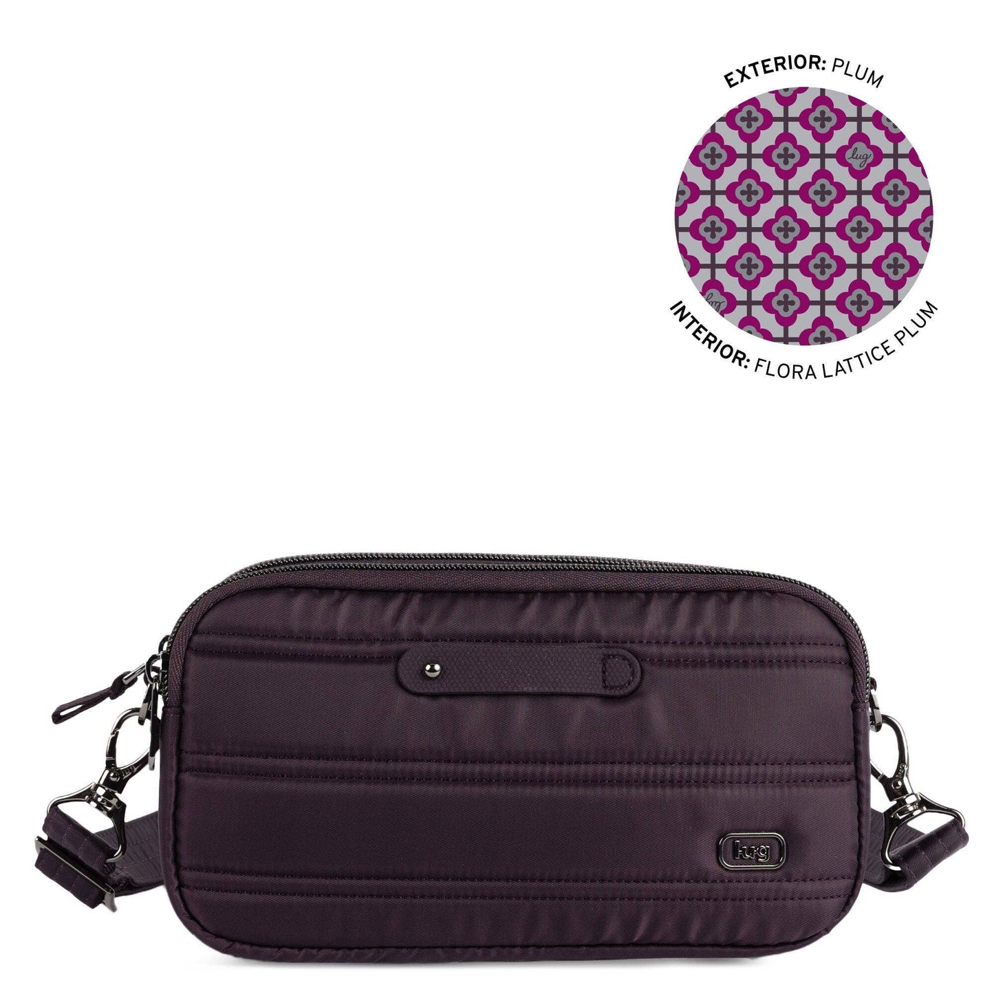 LUG Coupe XL Plus Convertible Crossbody Bag with Charm Bar: BLACK