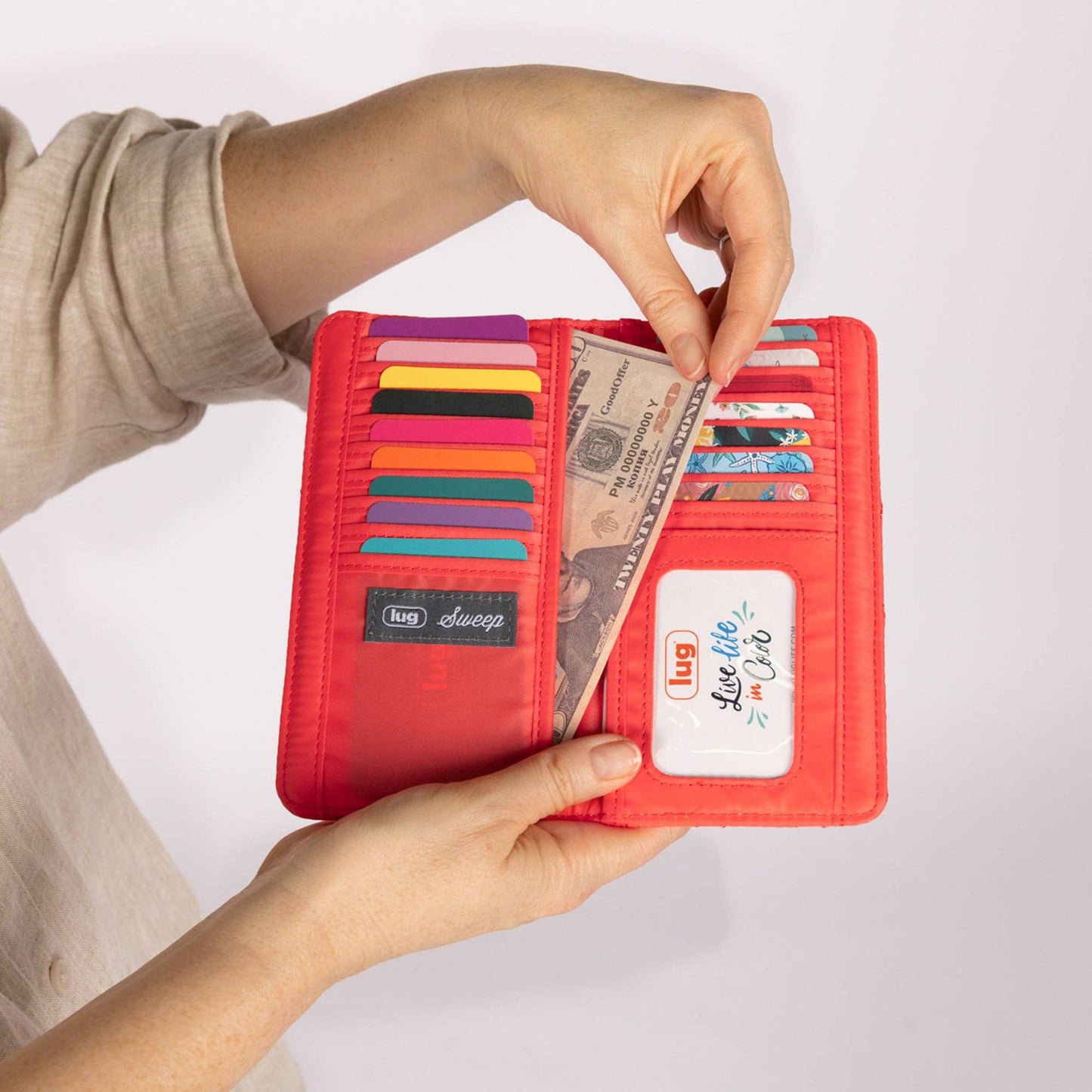 LUG Sweep Slim Flap Wallet: AQUAMARINE