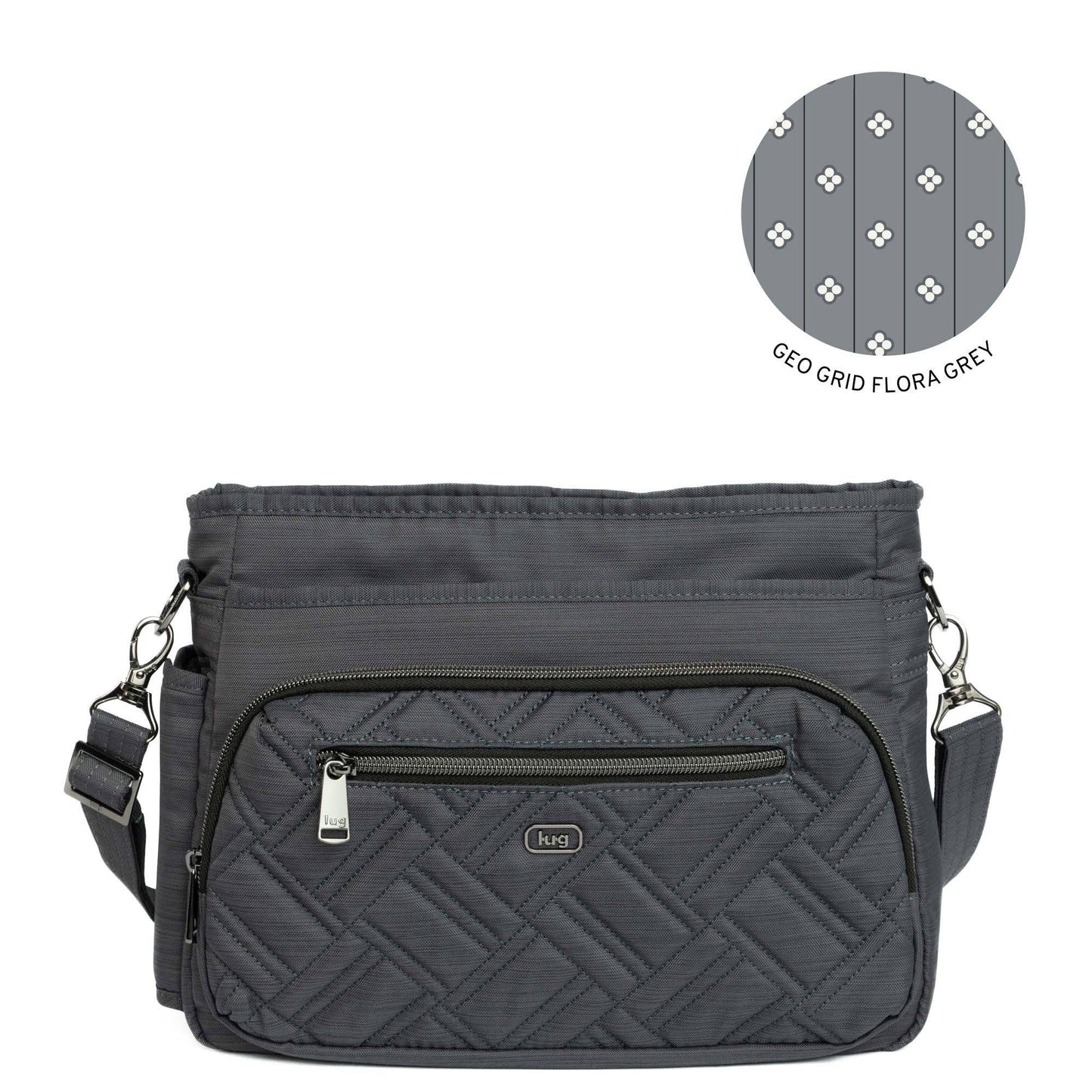 LUG Shimmy SE Crossbody Bag: BRUSHED GREY