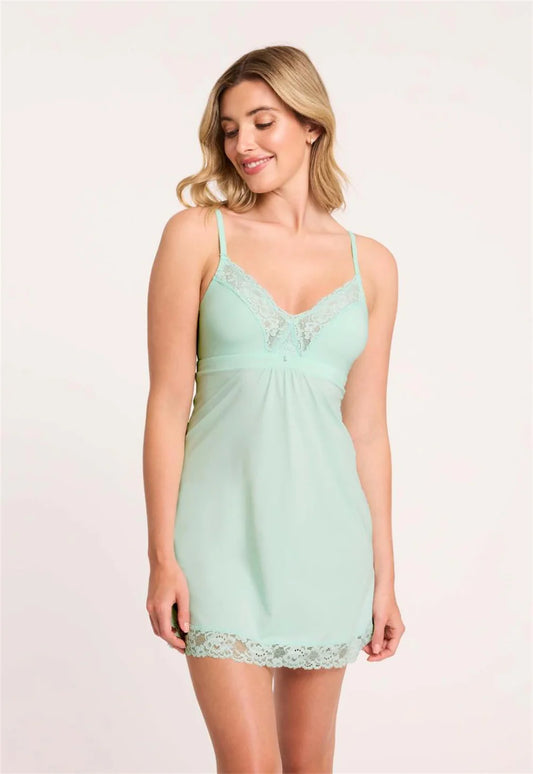 Montelle 9394Bust Support Chemise in Seafoam