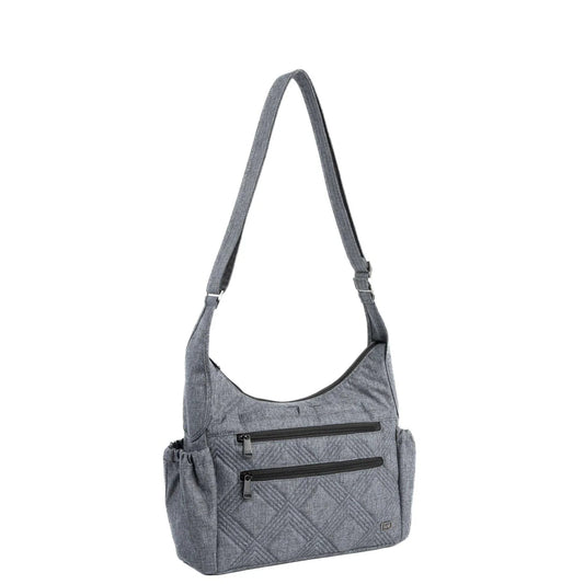 LUG Legacy Collection Camper Crossbody Bag in Heather Grey