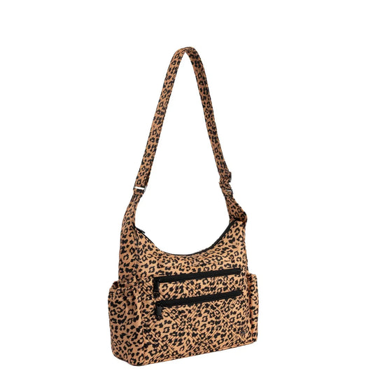 LUG Legacy Collection Camper Crossbody Bag in Spotted Leopard