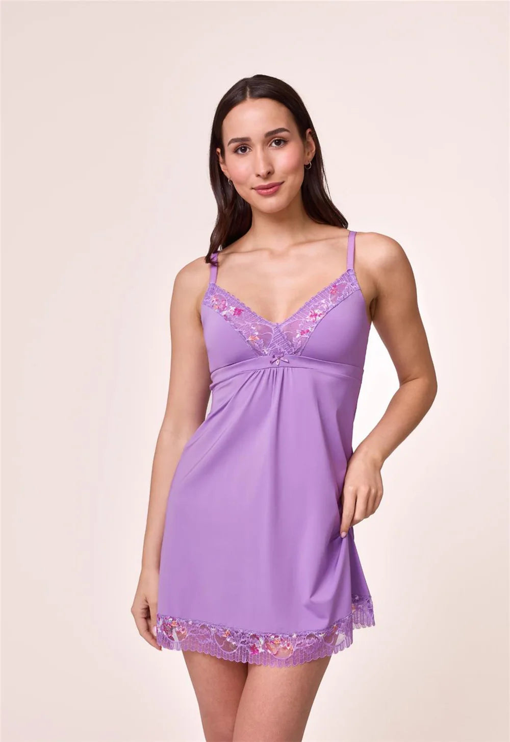 Montelle 9394 Bust Support Chemise in Tulip Fields