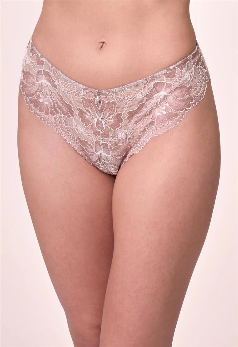 Montelle 9001 Signature Lace Brazilian in Moonshell/Chantilly