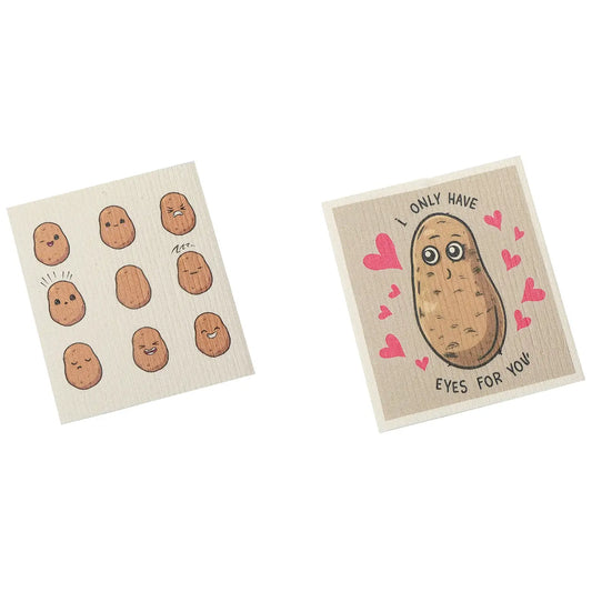 Swedish Dish Cloth 2Pc I Only Have Eyes for You