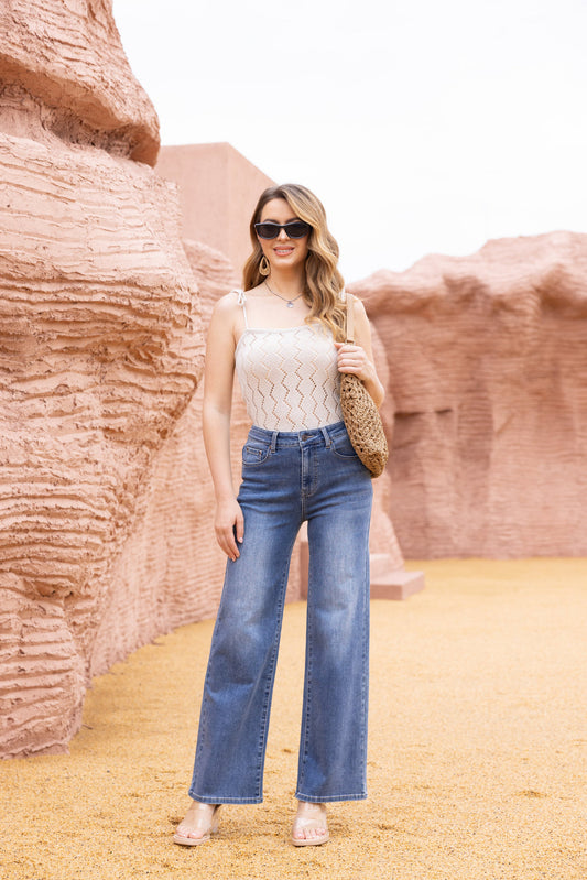 Fashion Village Clara's Jeans Mid Wash