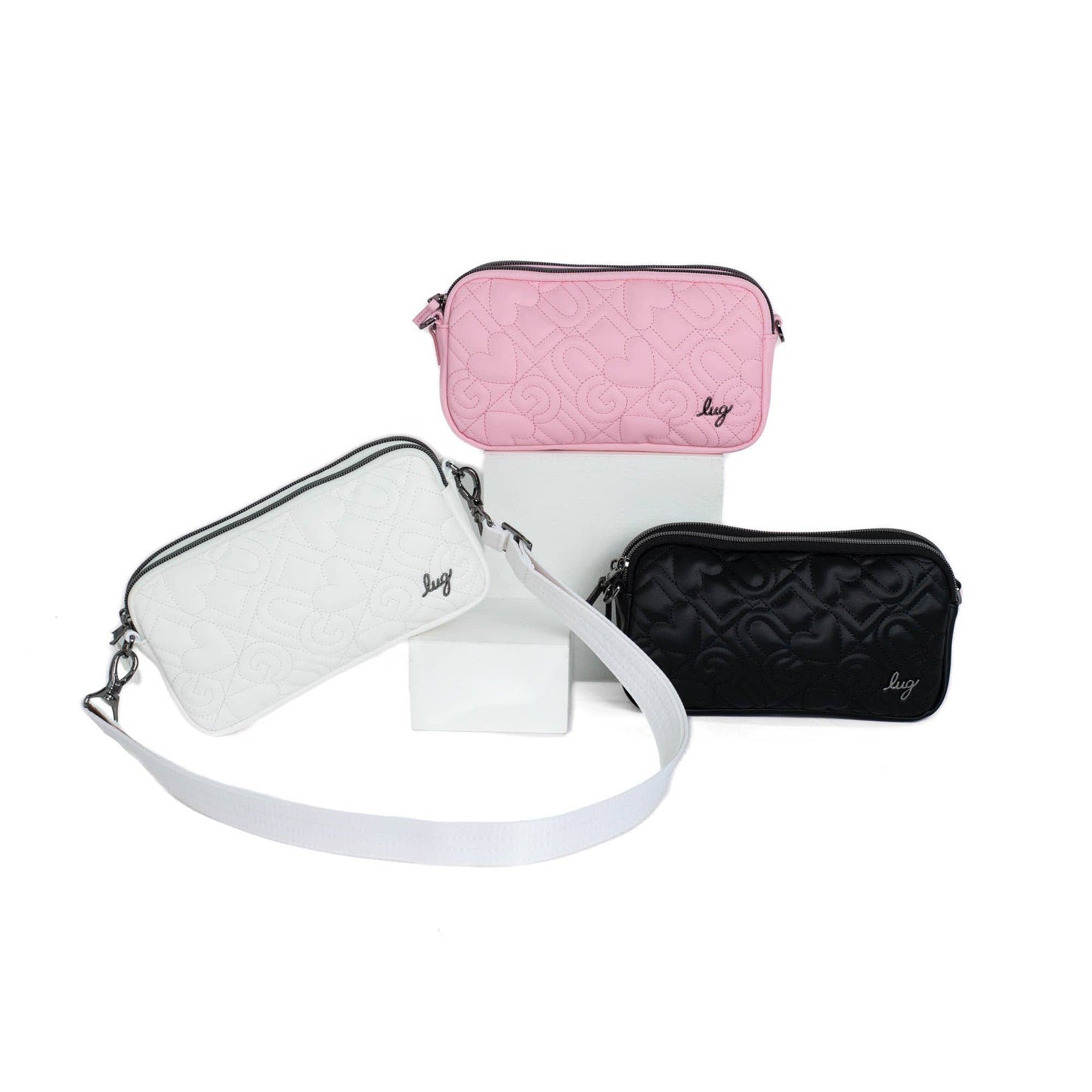 LUG Coupe XL Love Satin Luxe Convertible Crossbody Bag: ORCHID PINK