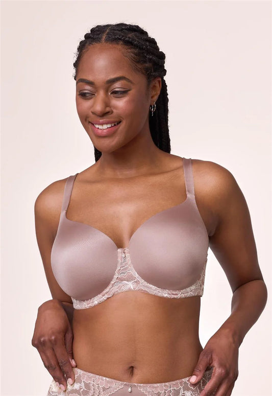 Montelle 9320 Pure Plus Full Coverage T-Shirt Bra in Moonshell/Chantiliy
