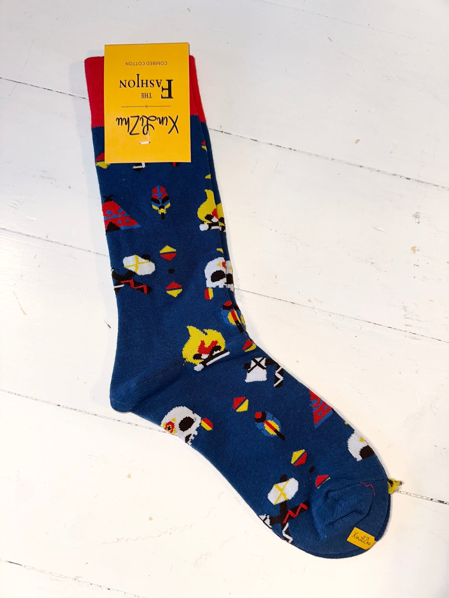 Socks- Navy Blue Tribal Print