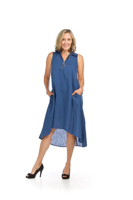 SALE Papillon PD16553 Indigo Cotton Aline Collard Dress
