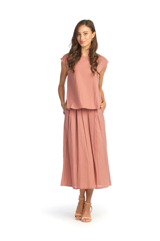 SALE Papillon PSS14203 Rose Sleeveless Cotton Top and Skirt