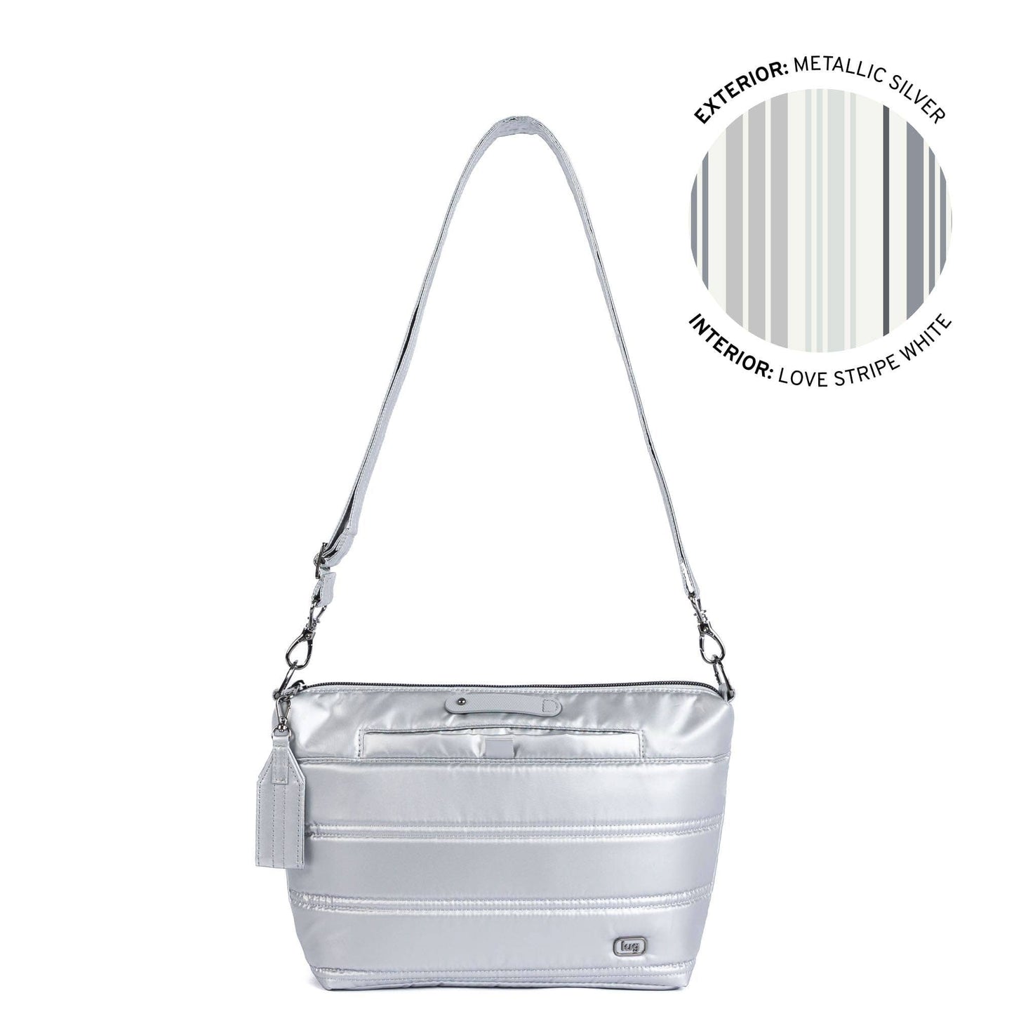 Flare 2 Crossbody Bag with Puller: METALLIC DIAMOND