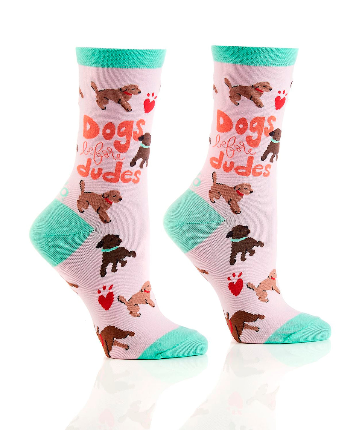 Women's Crew Sock, Dogs before Dudes