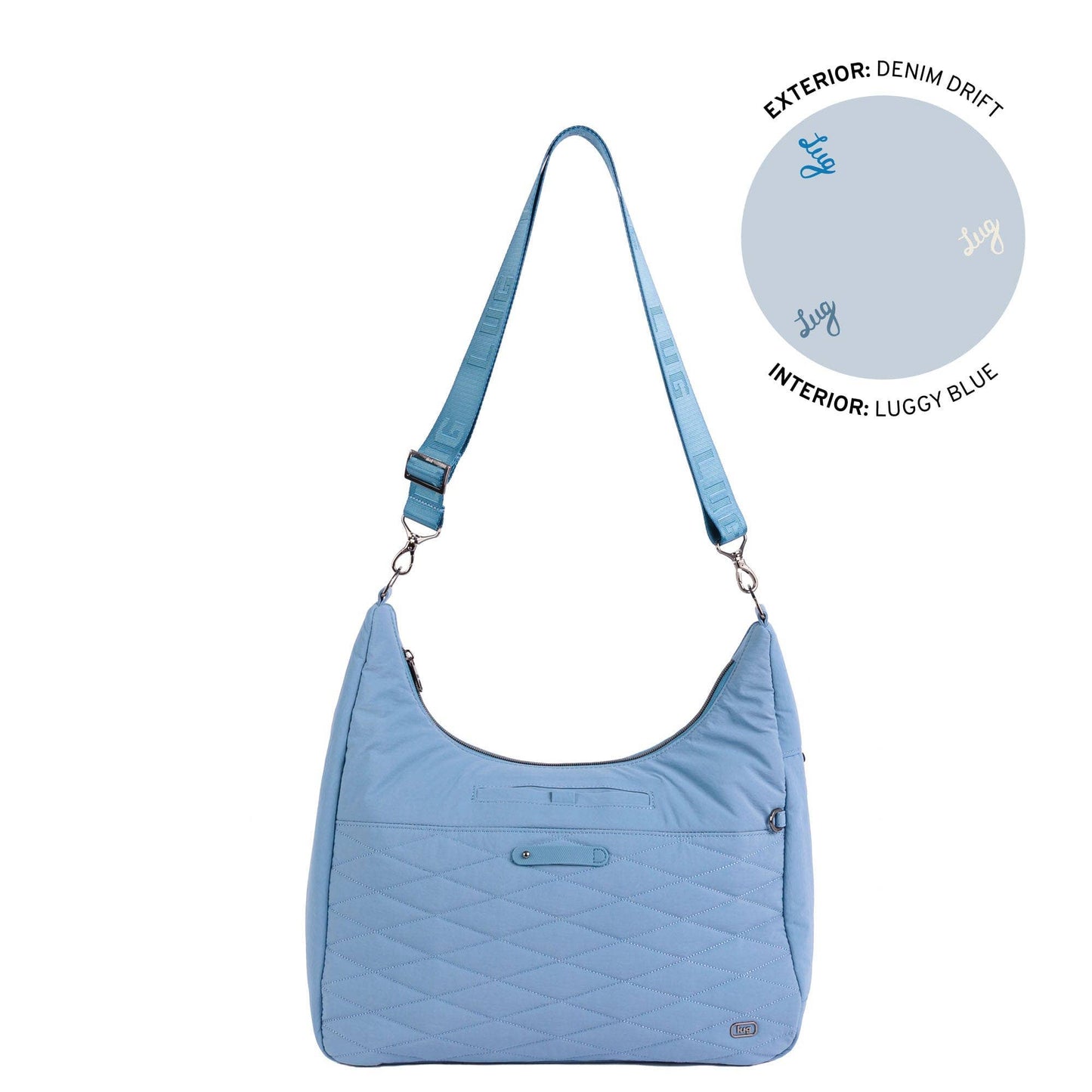 LUG Balsa CloudGo Hobo Crossbody Bag: DENIM DRIFT