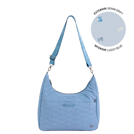 LUG Balsa CloudGo Hobo Crossbody Bag: DENIM DRIFT