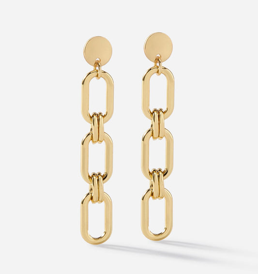 Gold Chain Drop Earrings