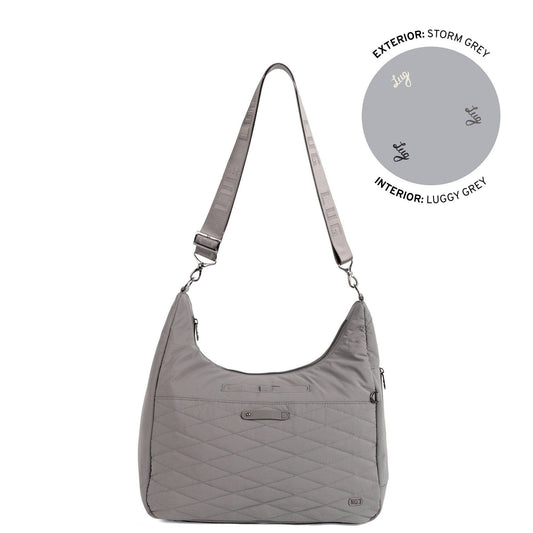 LUG Balsa CloudGo Hobo Crossbody Bag: STORM GREY