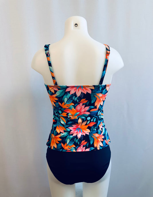 BS Black/Coral Paradise Tankini