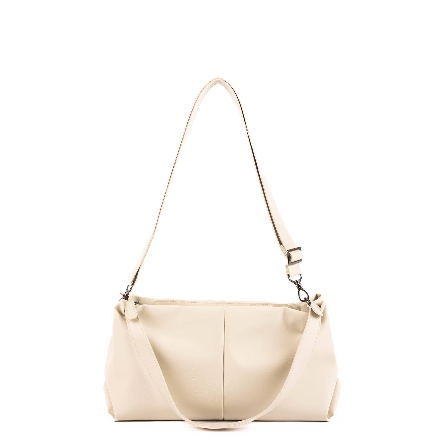 LUG Half Plunge Satin Luxe VL Crossbody Bag: PEBBLE