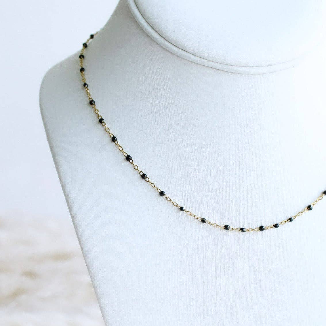 Beaded Dallas Necklace: Gold