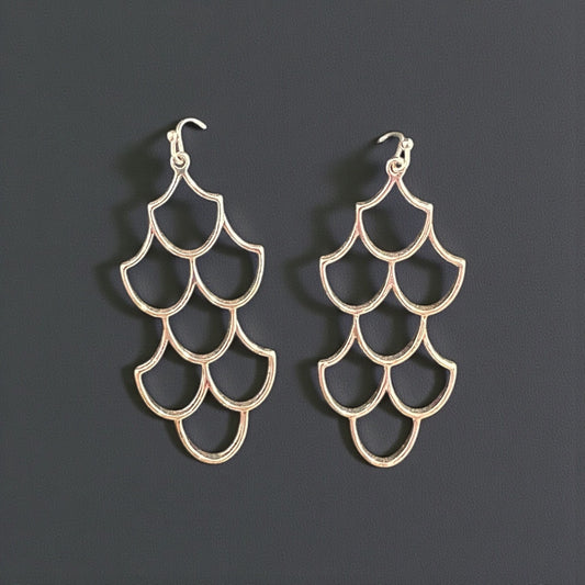 Silver Scale Earrings