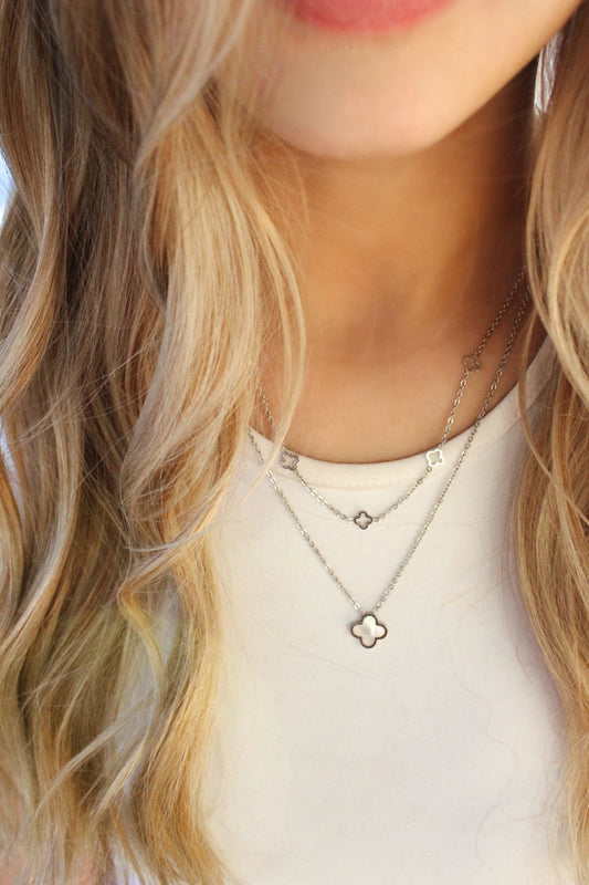 Genevieve Double Necklace in Gold