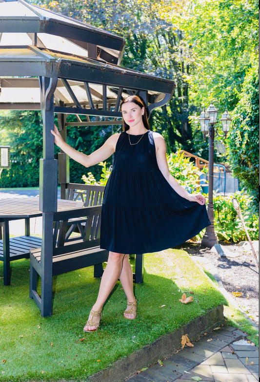 Sorella Black Tiered Dress