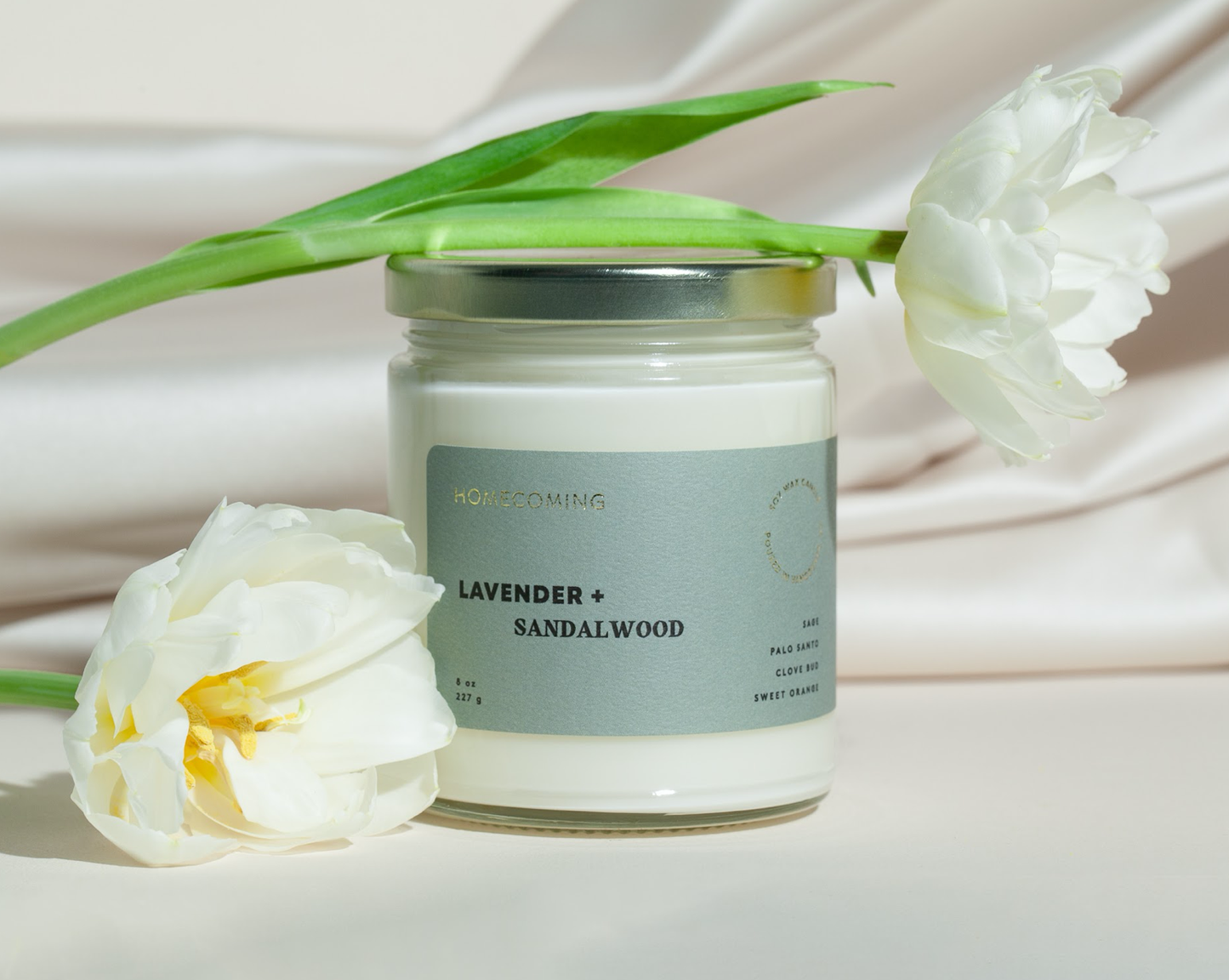 Lavender + Sandalwood Soy Wax Candle
