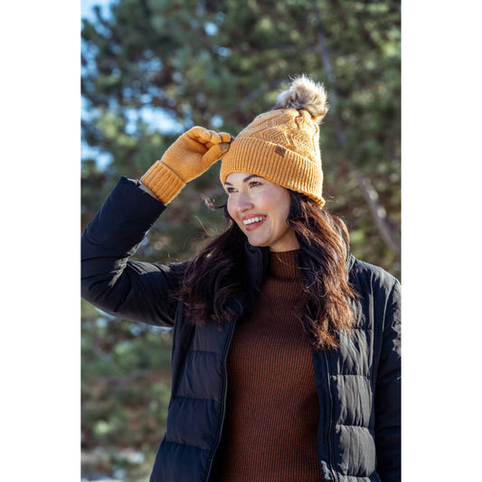 Britt's Knits Pom Hat Black