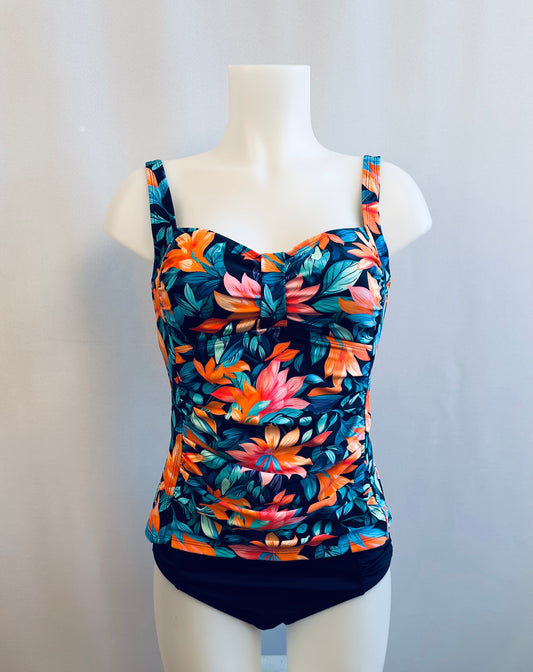 BS Black/Coral Paradise Tankini