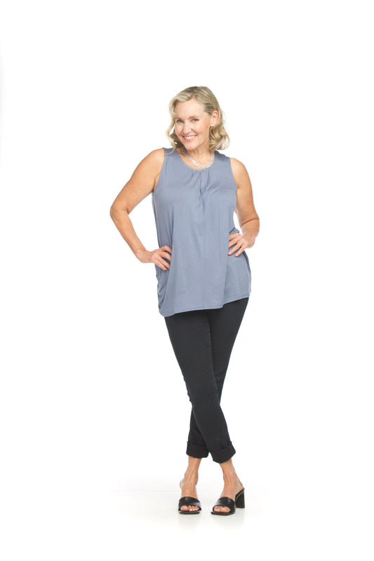 Papillon PT14008 Denim Bamboo Tank with front Detail