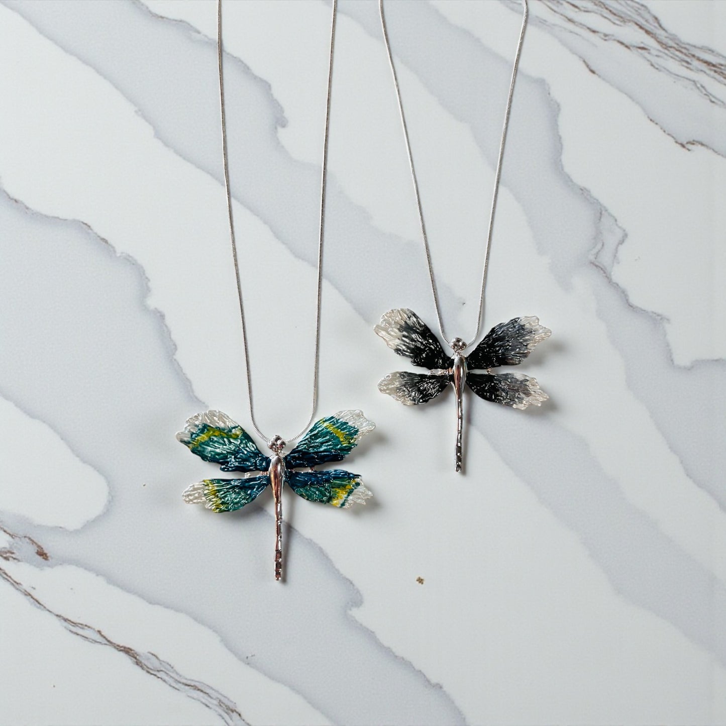 Long Butterflys on Silver Chains