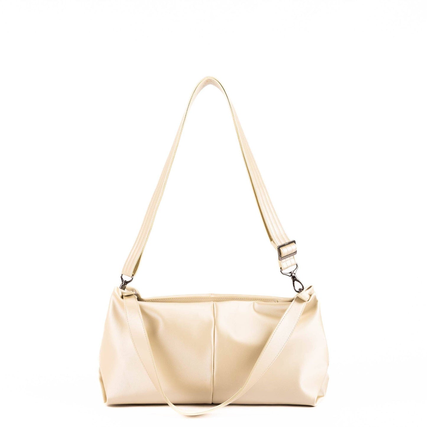 LUG Half Plunge Satin Luxe VL Crossbody Bag: PEBBLE
